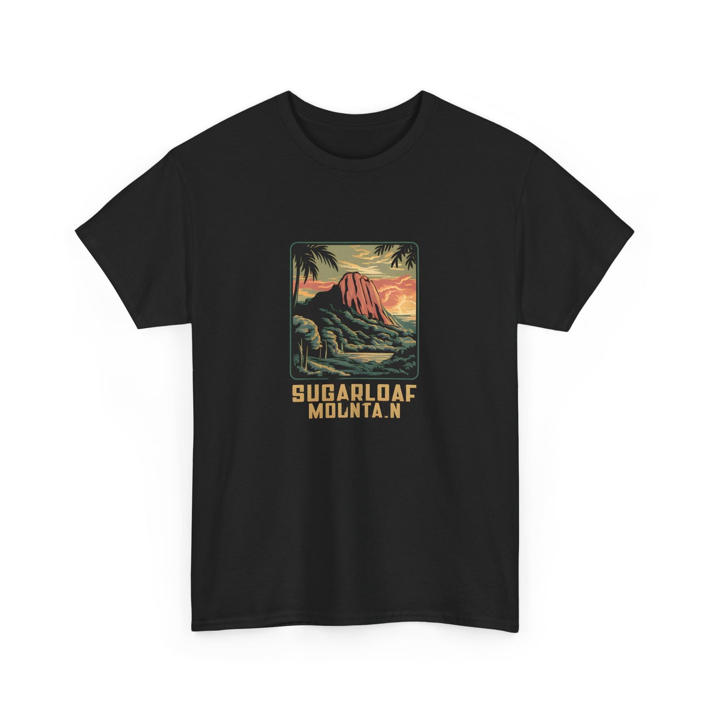 Sugarloaf Mountain Sunset T-Shirt Hiking Nature Graphic Tee Outdoor Scenic View