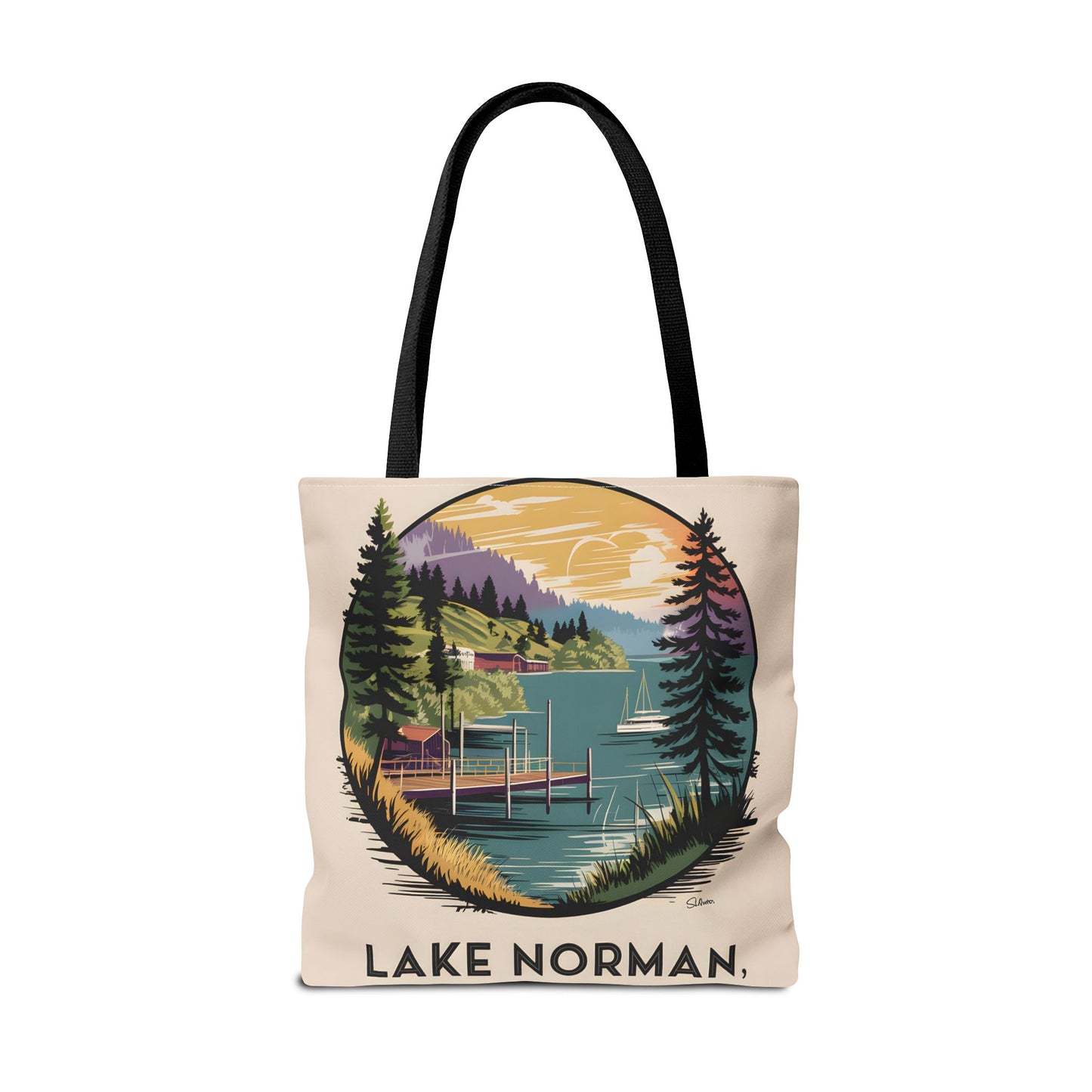 Lake Norman North Carolina All Over Print Tote Bag Nature Lover Gift