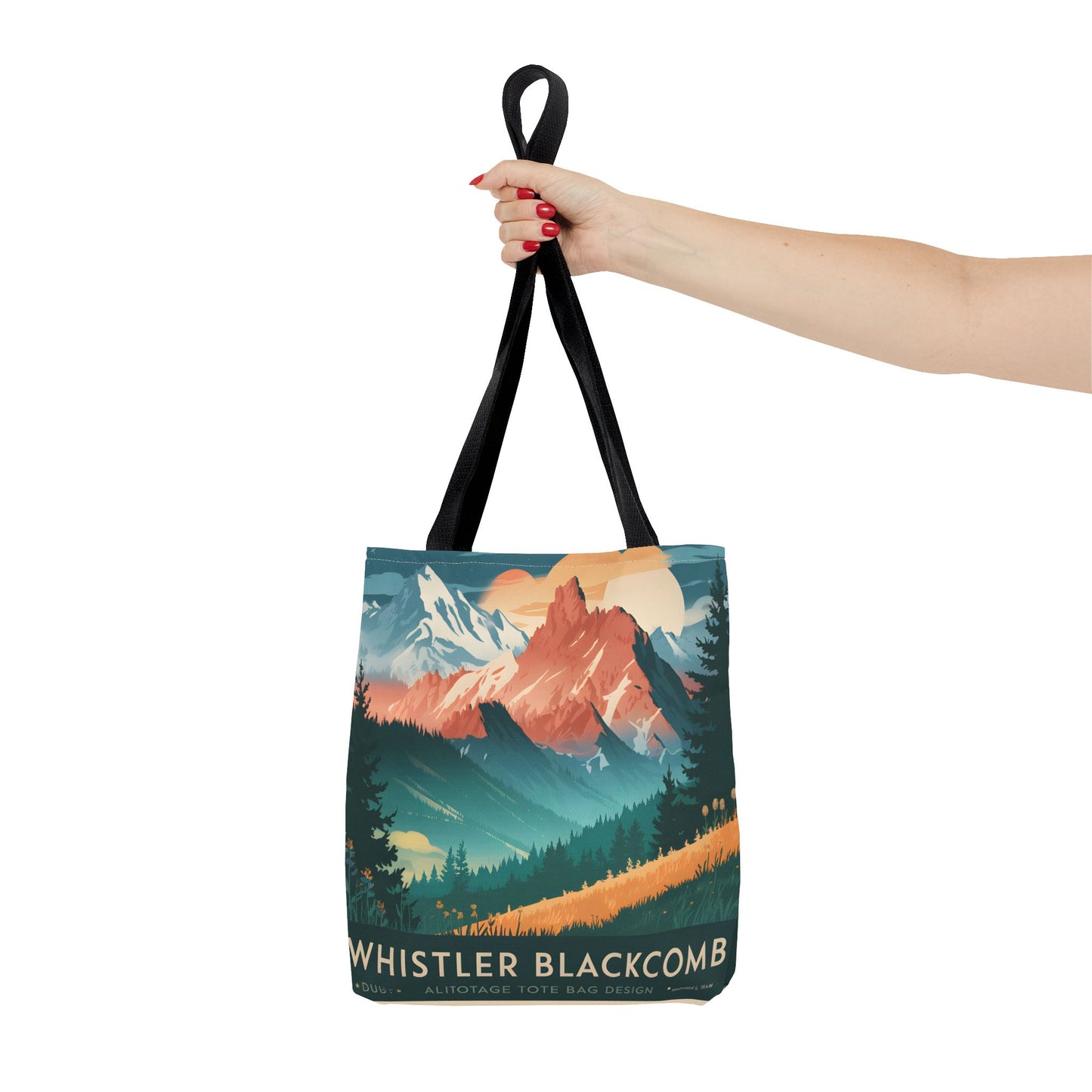 Whistler Blackcomb All Over Print Tote Bag Mountain Landscape Nature Design