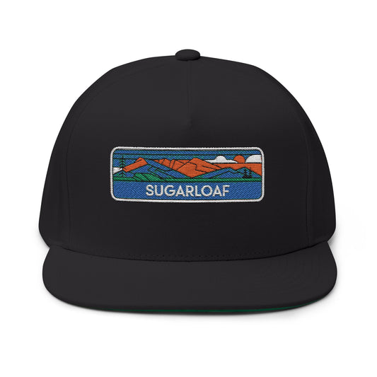 Sugarloaf Flat Bill Hat Outdoor Fashion Adjustable Snapback Cap Apparel