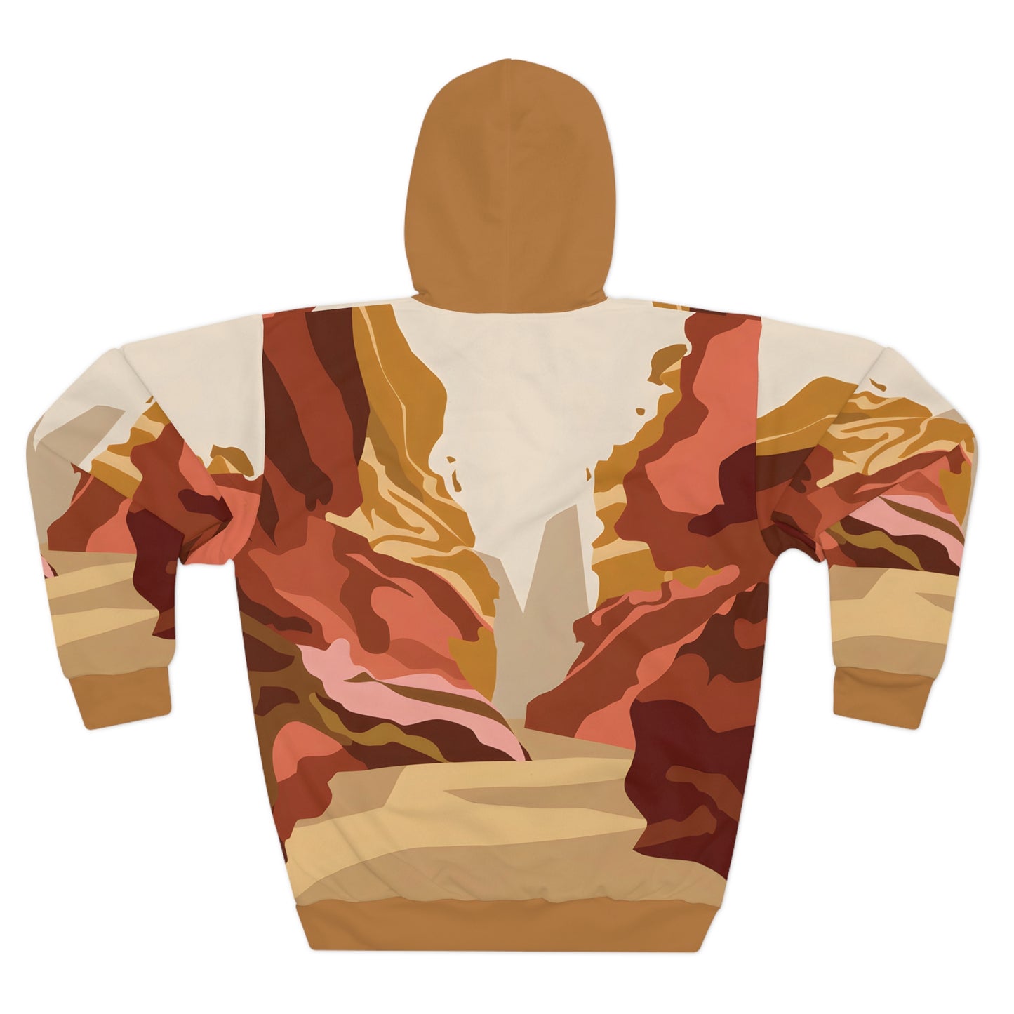 Crimson Basin All-Over Print Hoodie Outdoor Travel Adventure Apparel Wear Unisex