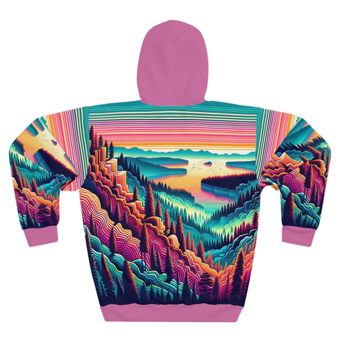 Emerald Bay Hoodie Unisex Pullover Sunset Lake Tahoe Vivid Nature Landscape Art