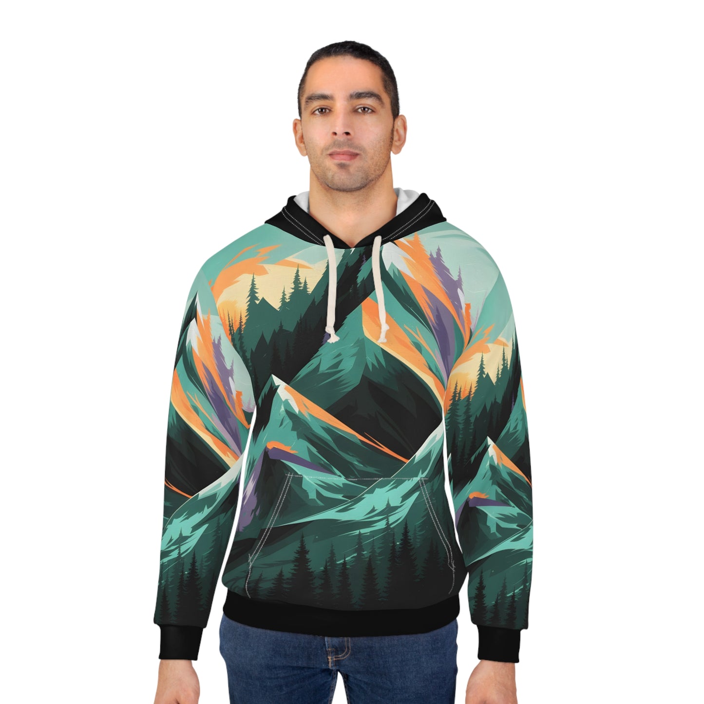 Dreamscape Range All Over Print Pullover Hoodie Warm Outdoor Adventure Apparel