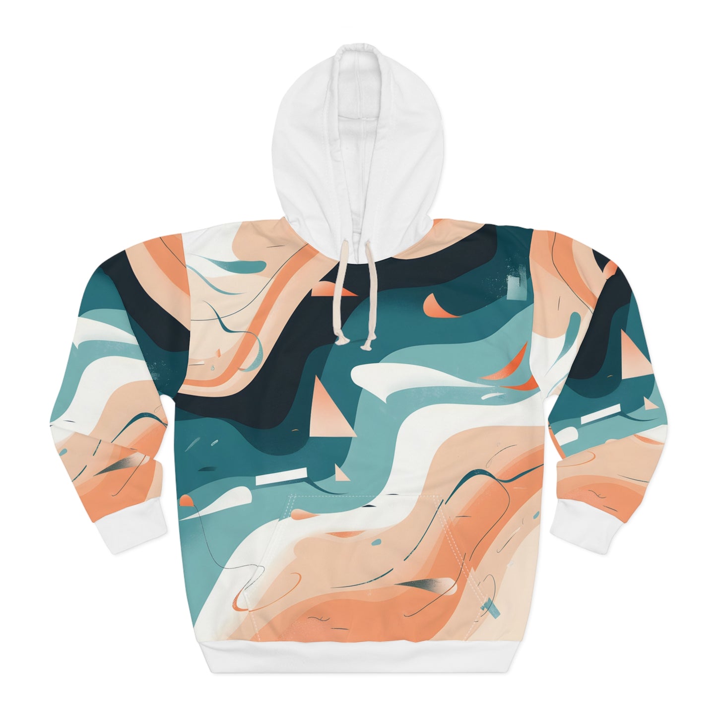 Windcarved Pulse Art Inspired All Over Print Hoodie Adventure Wear Apparel