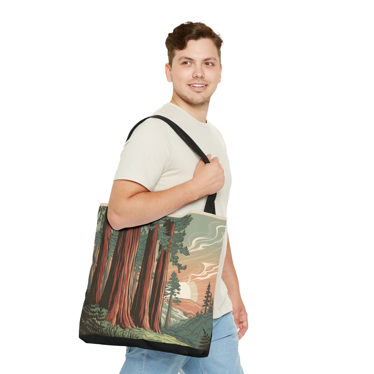 Redwood National Park All Over Print Tote Bag Eco Friendly Travel Accessory