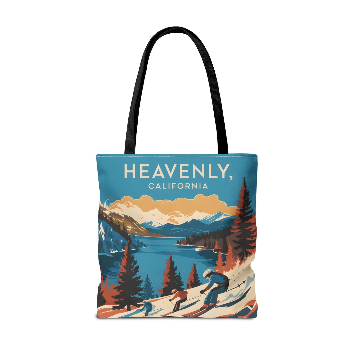 Heavenly Tote Bag All Over Print California Ski Resort Lake Mountain Travel