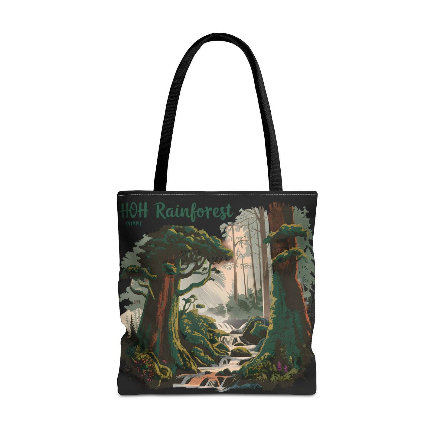 Hoh Rainforest Trail Tote Bag All Over Print Olympic National Park Nature Gift