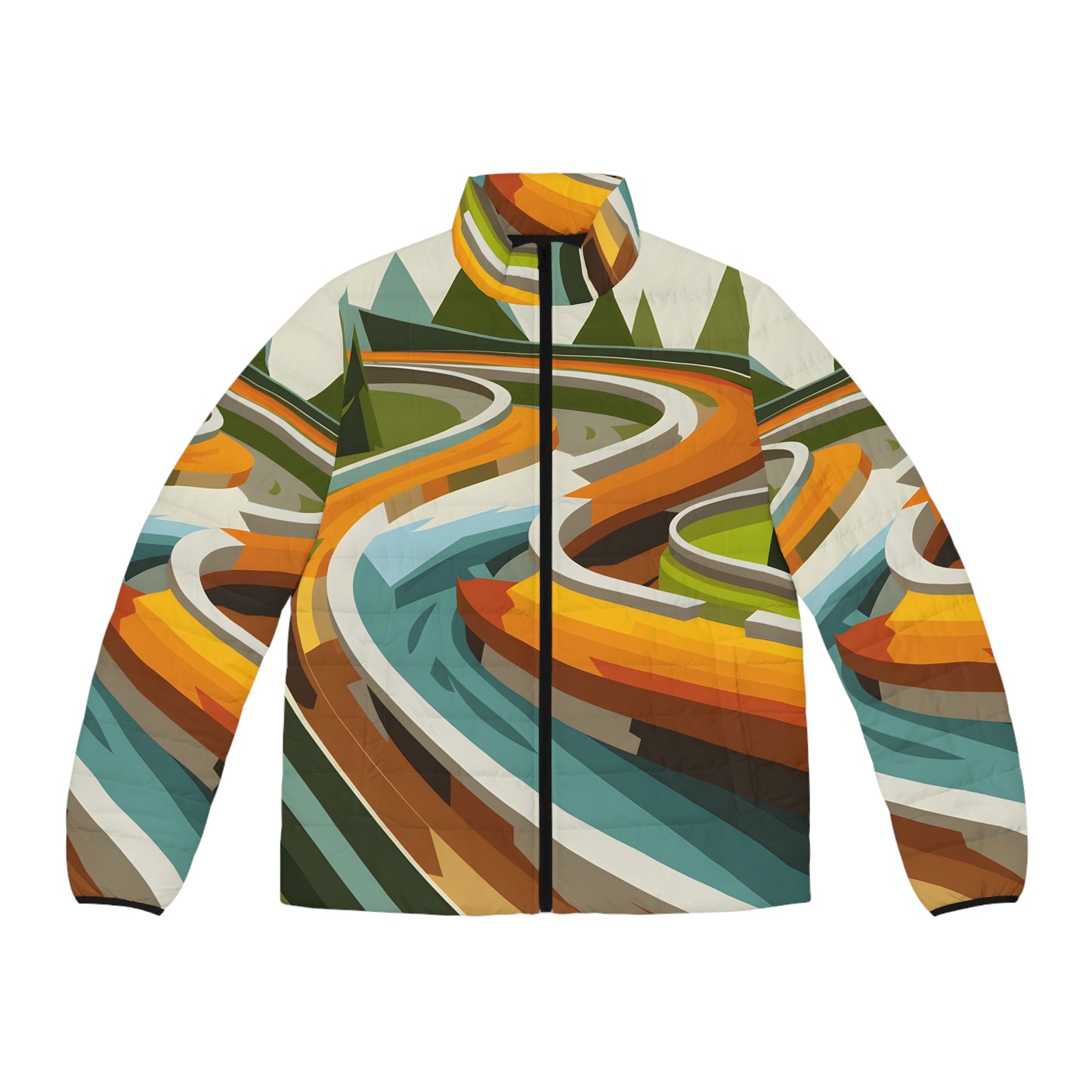 Puffer Jacket for Outdoor Adventures with Circle Trail Design