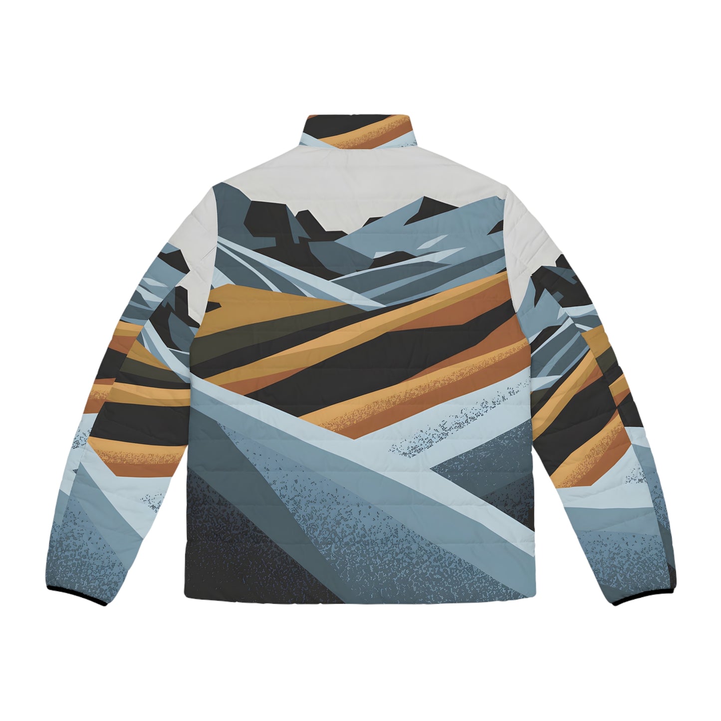 Slate Tundra Puffer Jacket for Outdoor Adventures Graphic Design Warm Winter