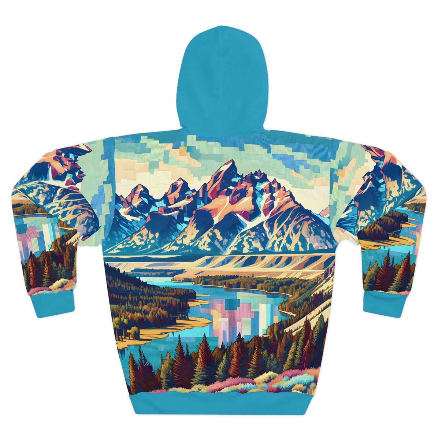 Grand Teton National Park Hoodie All-Over Print Scenic Mountain Landscape