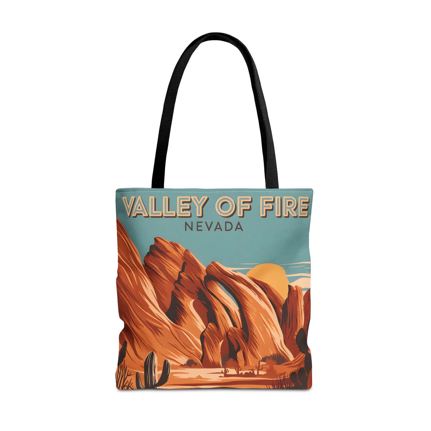 Valley of Fire Nevada All Over Print Tote Bag Desert Landscape Art Travel Gift