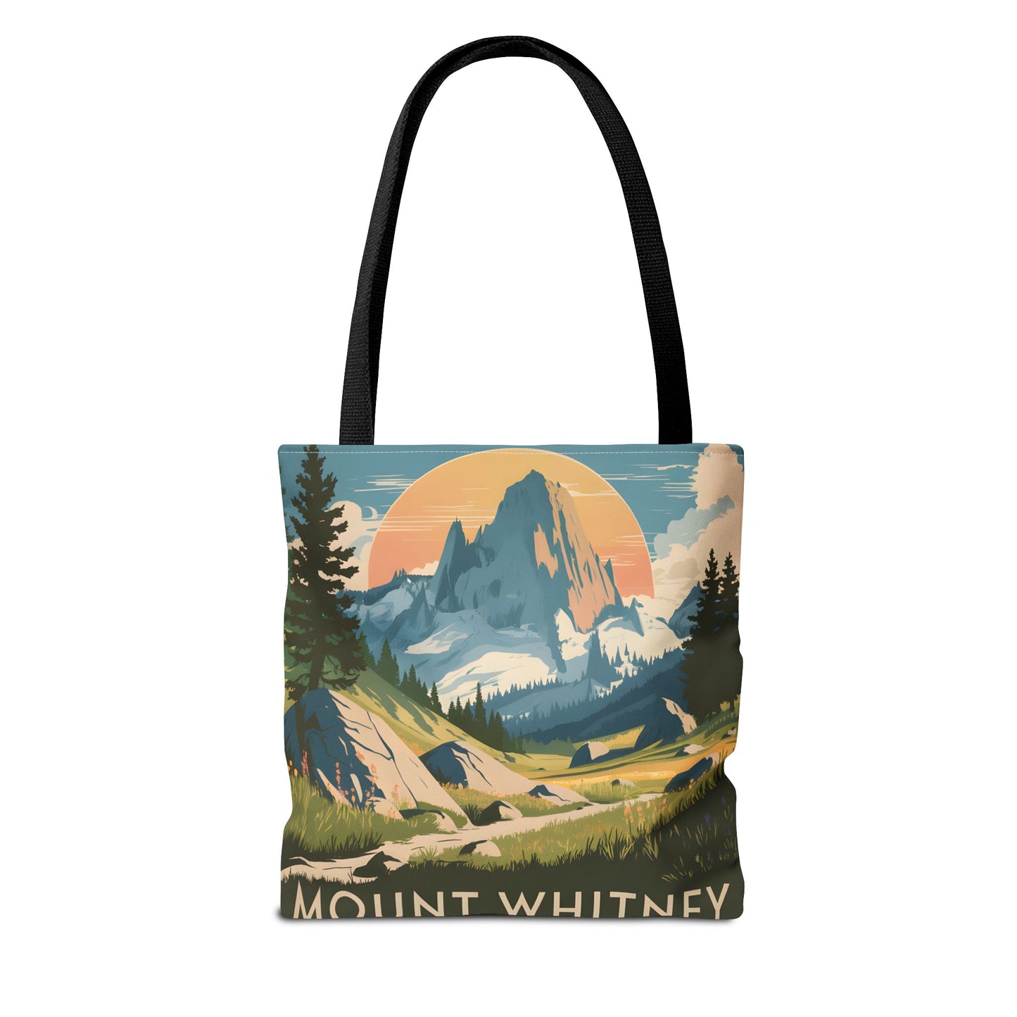 Mount Whitney California All Over Print Tote Bag National Park Travel Apparel