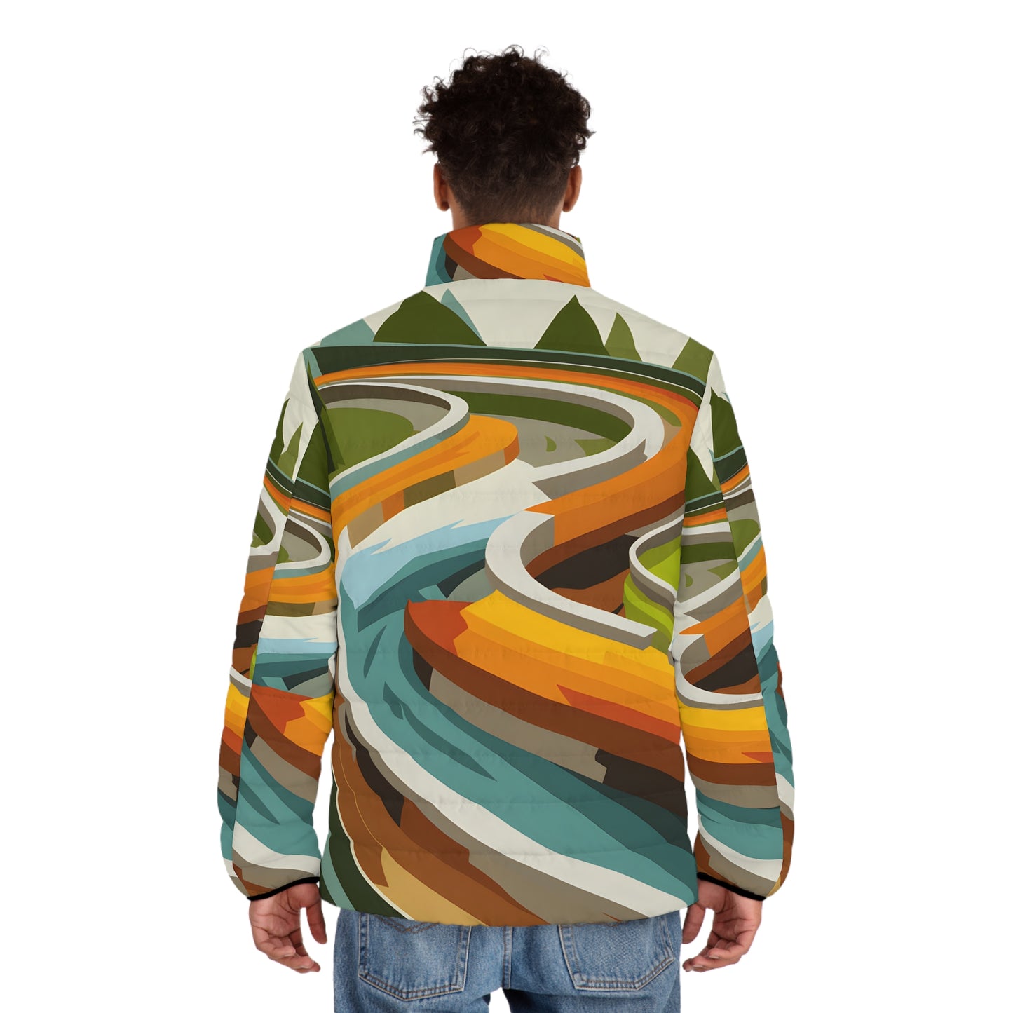Puffer Jacket for Outdoor Adventures with Circle Trail Design