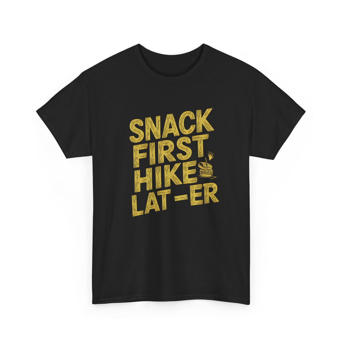 Snack First Hike Later Vintage Graphic T-Shirt Hiking Adventure Apparel