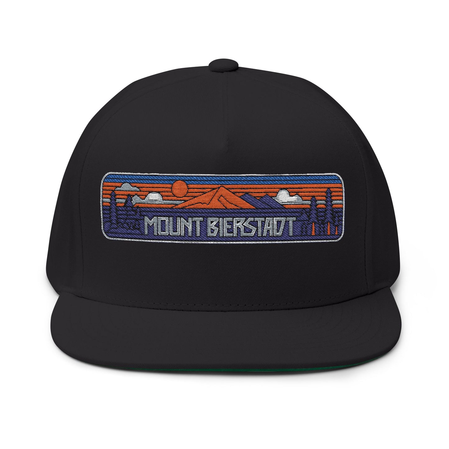 Mount Bierstadt Flat Bill Hat Vintage Mountain Graphic Cap Outdoors Wear