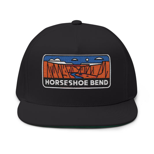 Horseshoe Bend Flat Bill Hat Outdoor Adventure Gear Camping Fashion