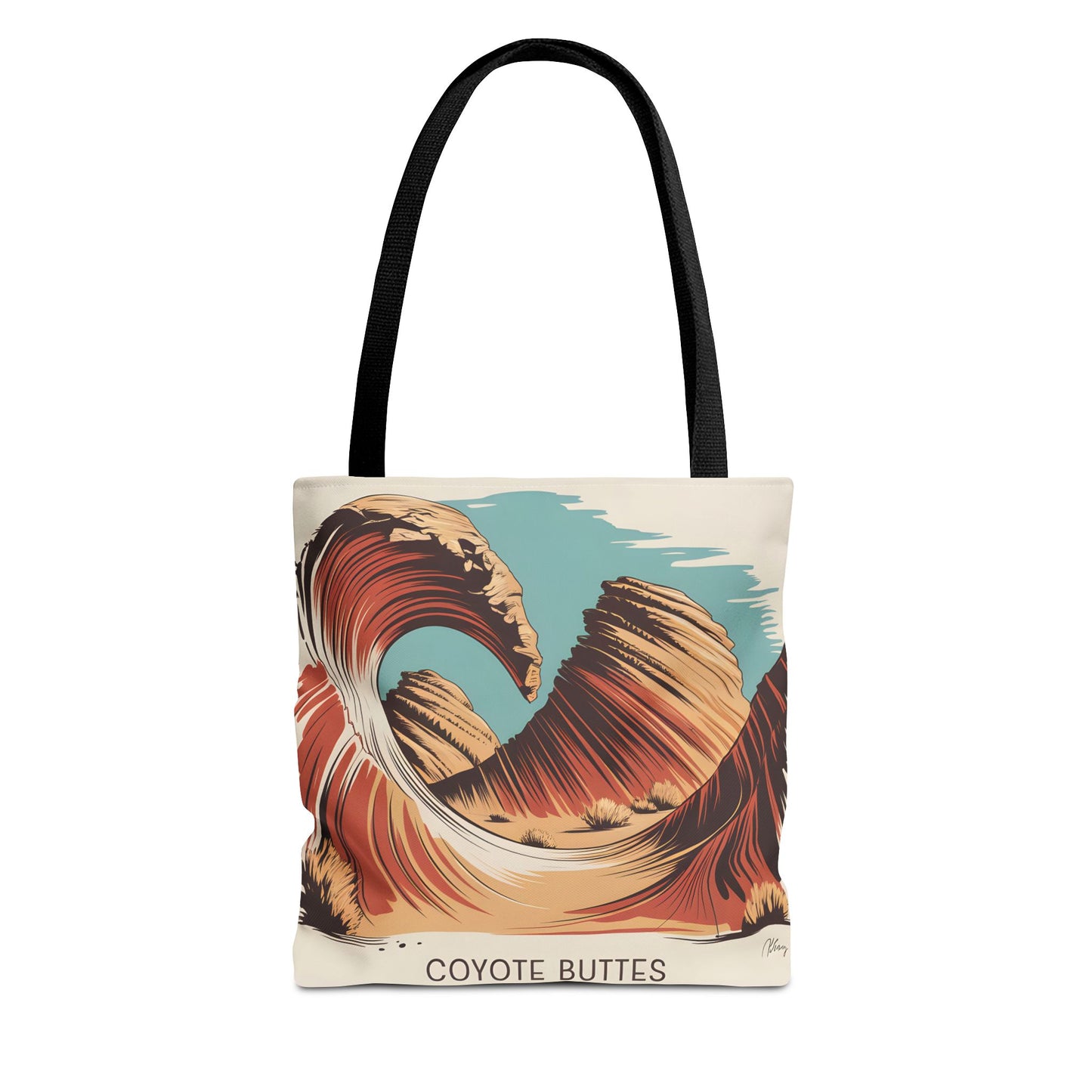 Coyote Buttes Arizona Tote Bag All Over Print Scenic Art Landscape Apparel