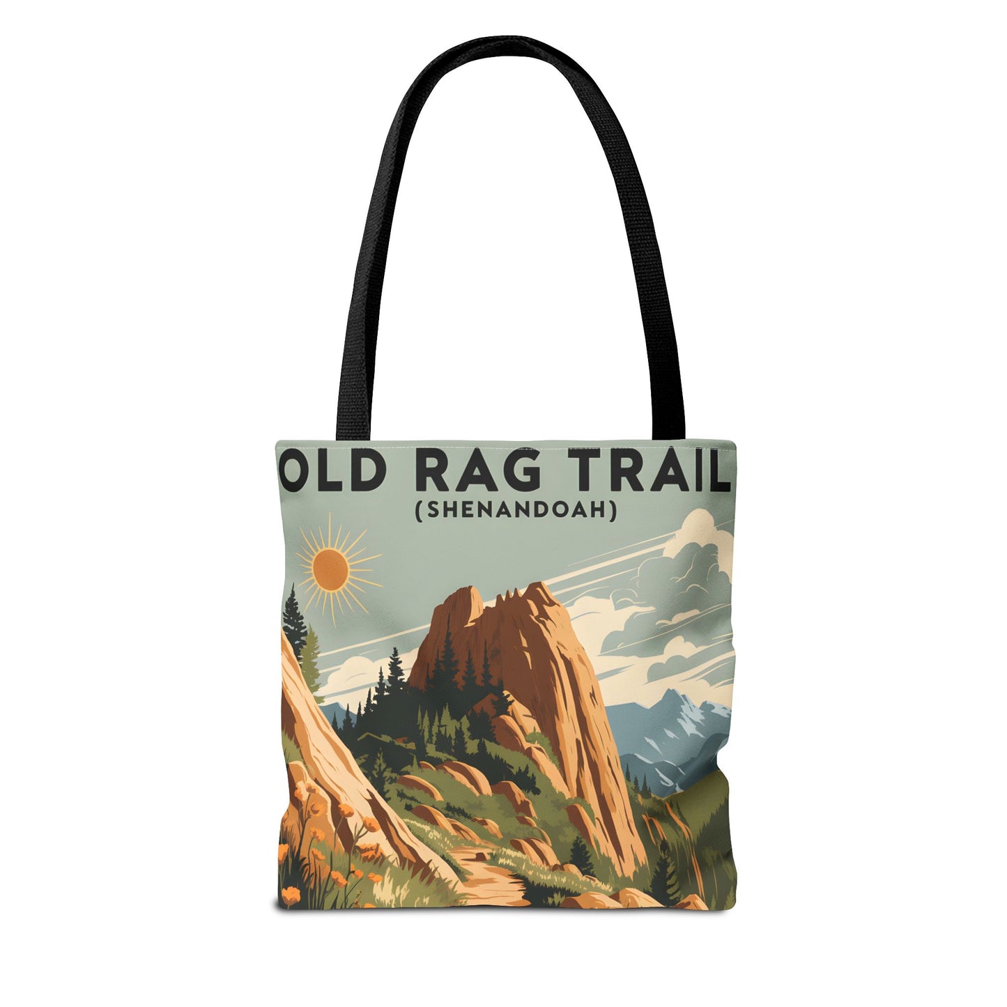 Old Rag Trail Tote Bag Shenandoah National Park Hiking Adventure Apparel