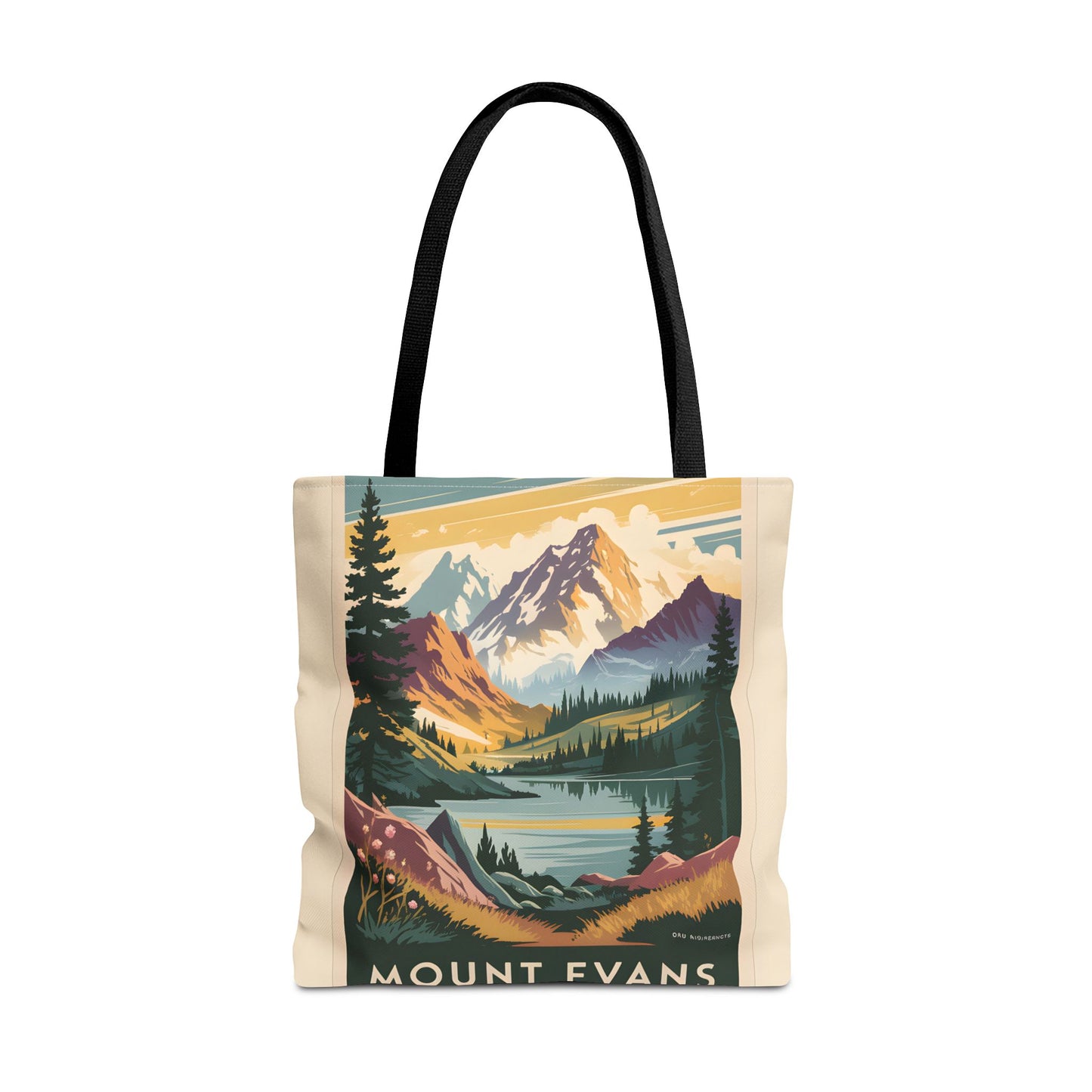 Mount Evans Colorado All Over Print Tote Bag Nature Scene Travel Gift Apparel