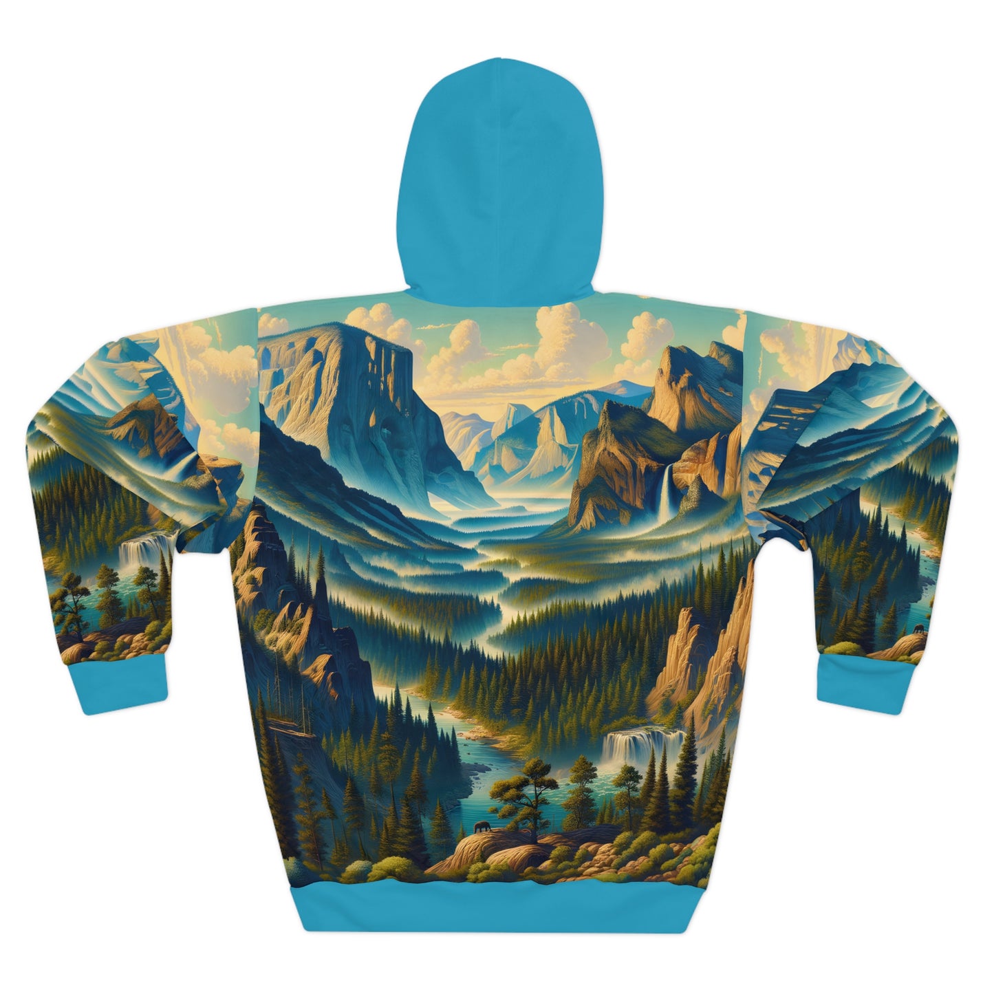 Yosemite Hoodie All Over Print Pullover Nature Adventure Scenic Forest Trail