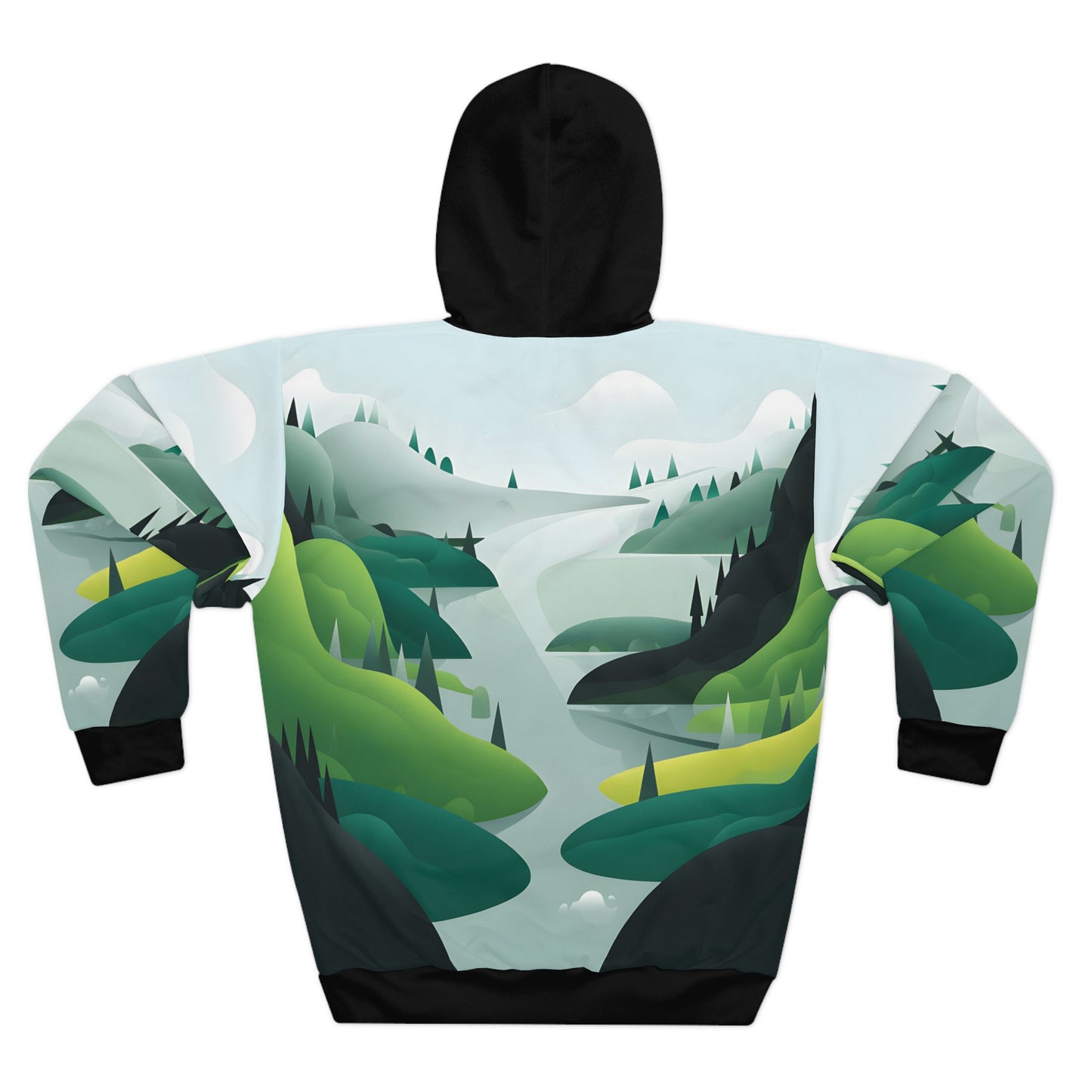 Lush Echoes All Over Print Hoodie Adventure Travel Outdoor Casual Apparel