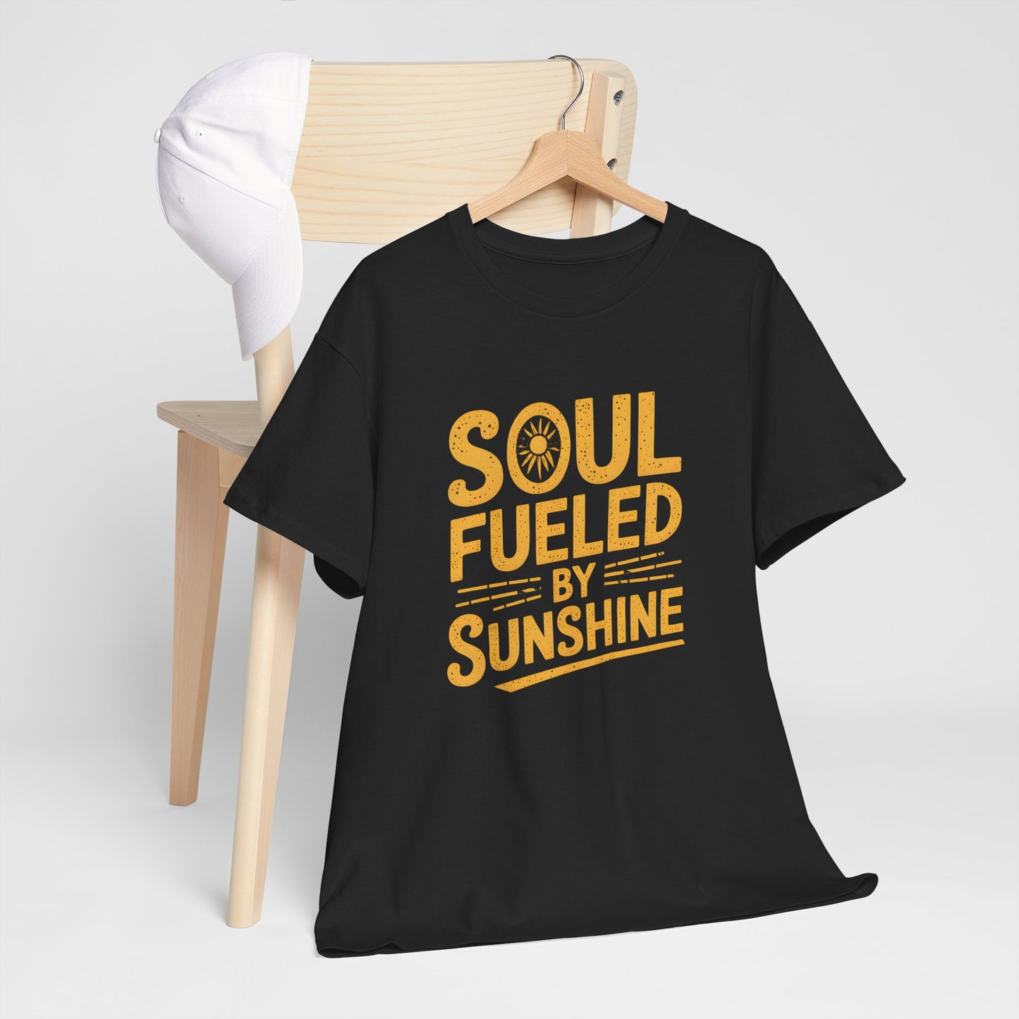 Soul Fueled by Sunshine Vintage Graphic T-Shirt Sun Lover Apparel Short Sleeve