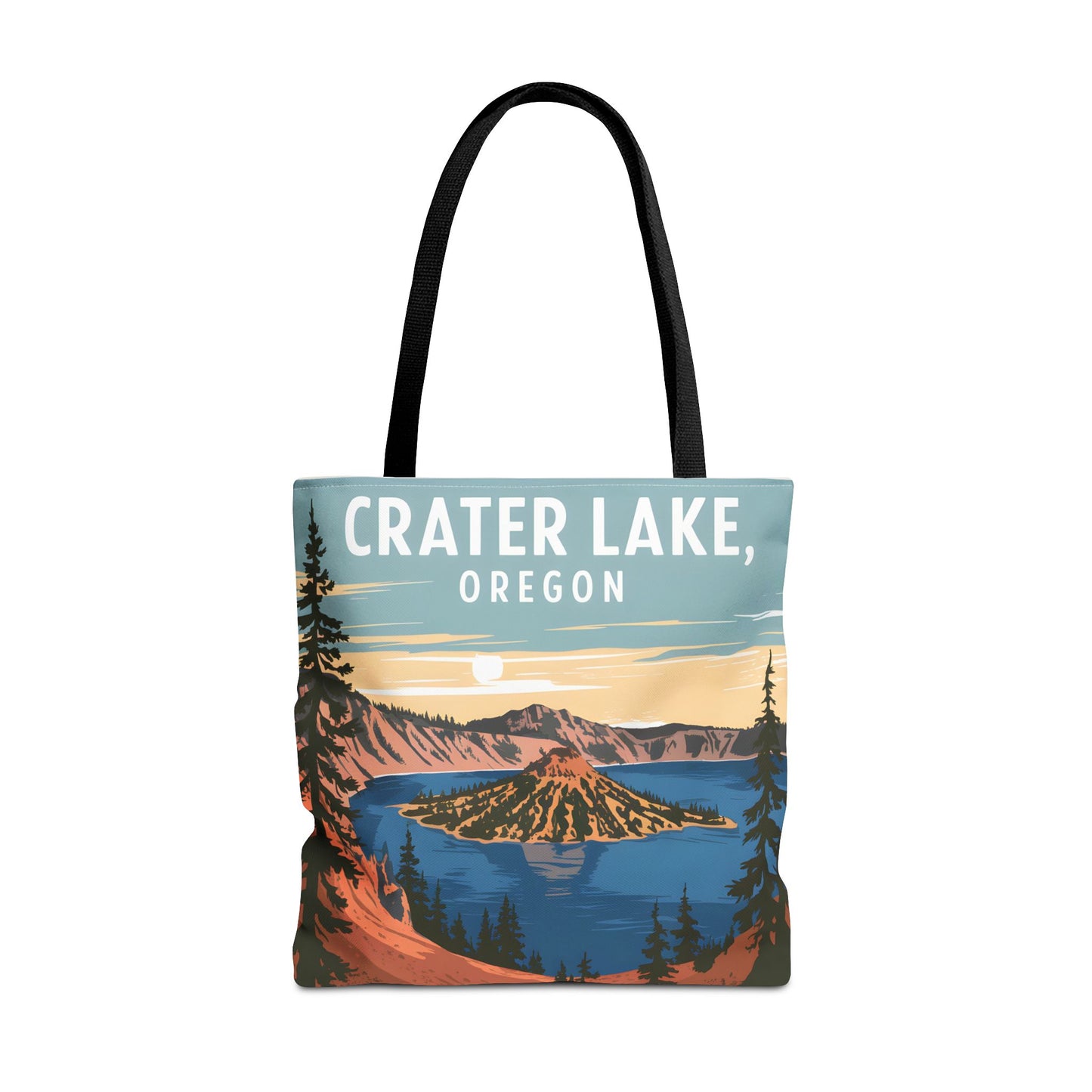 Crater Lake Oregon All Over Print Tote Bag Nature Graphic Landscape Apparel