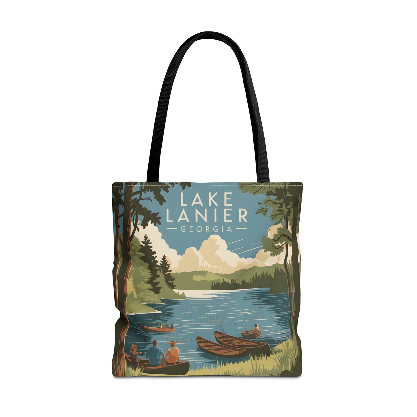 Lake Lanier Georgia All Over Print Tote Bag Scenic Nature Design Summer Vibes