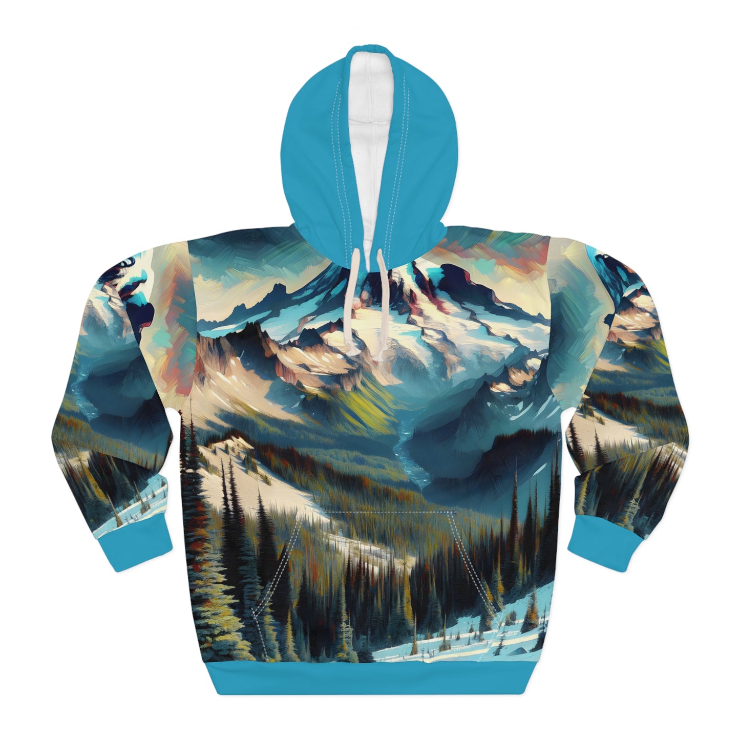 Mount Rainier National Park Hoodie All-Over Print Artistic Adventure Pullover