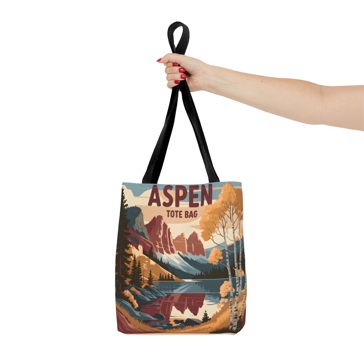 Aspen Landscape All Over Print Tote Bag Travel Shopping Eco Friendly Apparel