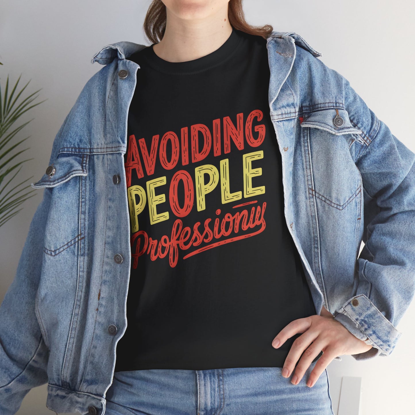Funny Avoiding People Graphic Tee for Introverts and Humor Lovers Pullover Shirt