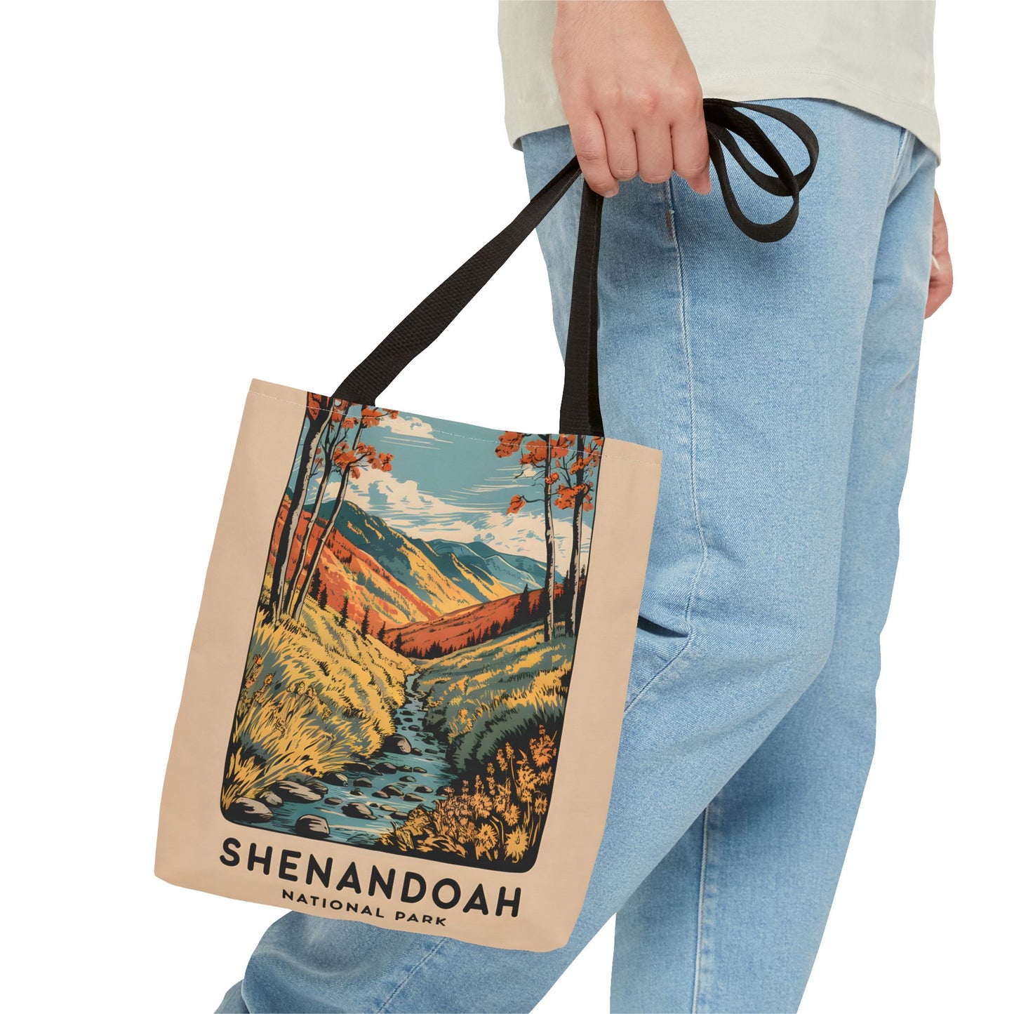 Shenandoah Tote Bag Scenic Mountain Print Nature Hiking Gift Adventure Art