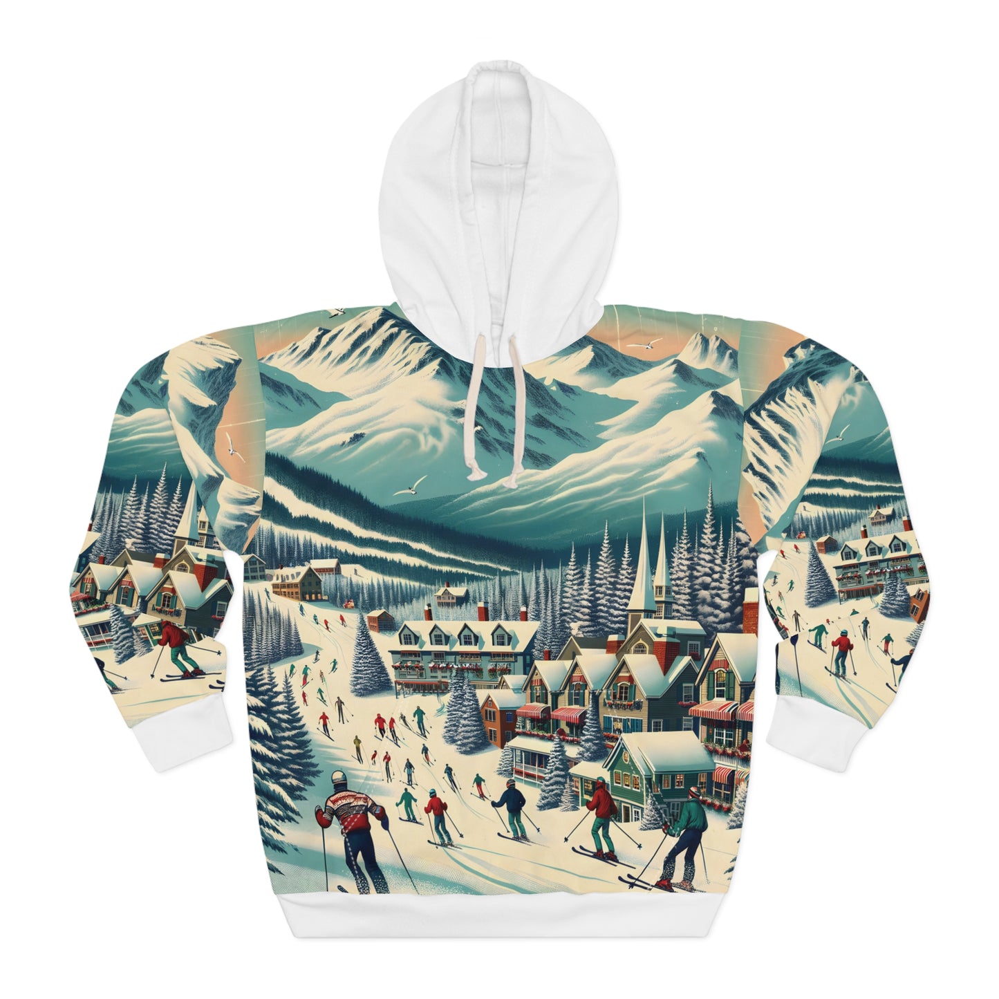 Stowe Vermont Hoodie All Over Print Ski Resort Mountain Winter Travel Outdoors