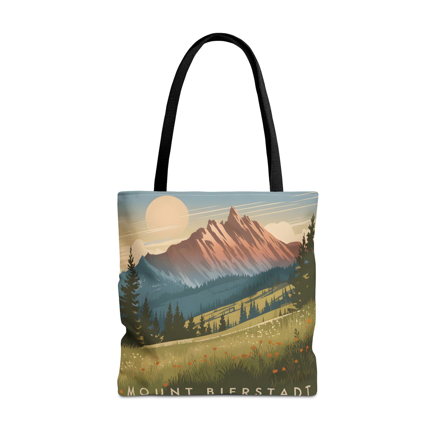 Mount Bierstadt All Over Print Tote Bag Nature Scene Outdoor Travel Apparel