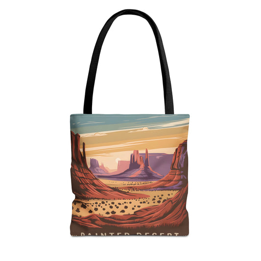Painted Desert Vintage All Over Print Tote Bag Boho Scenic Shopping Apparel