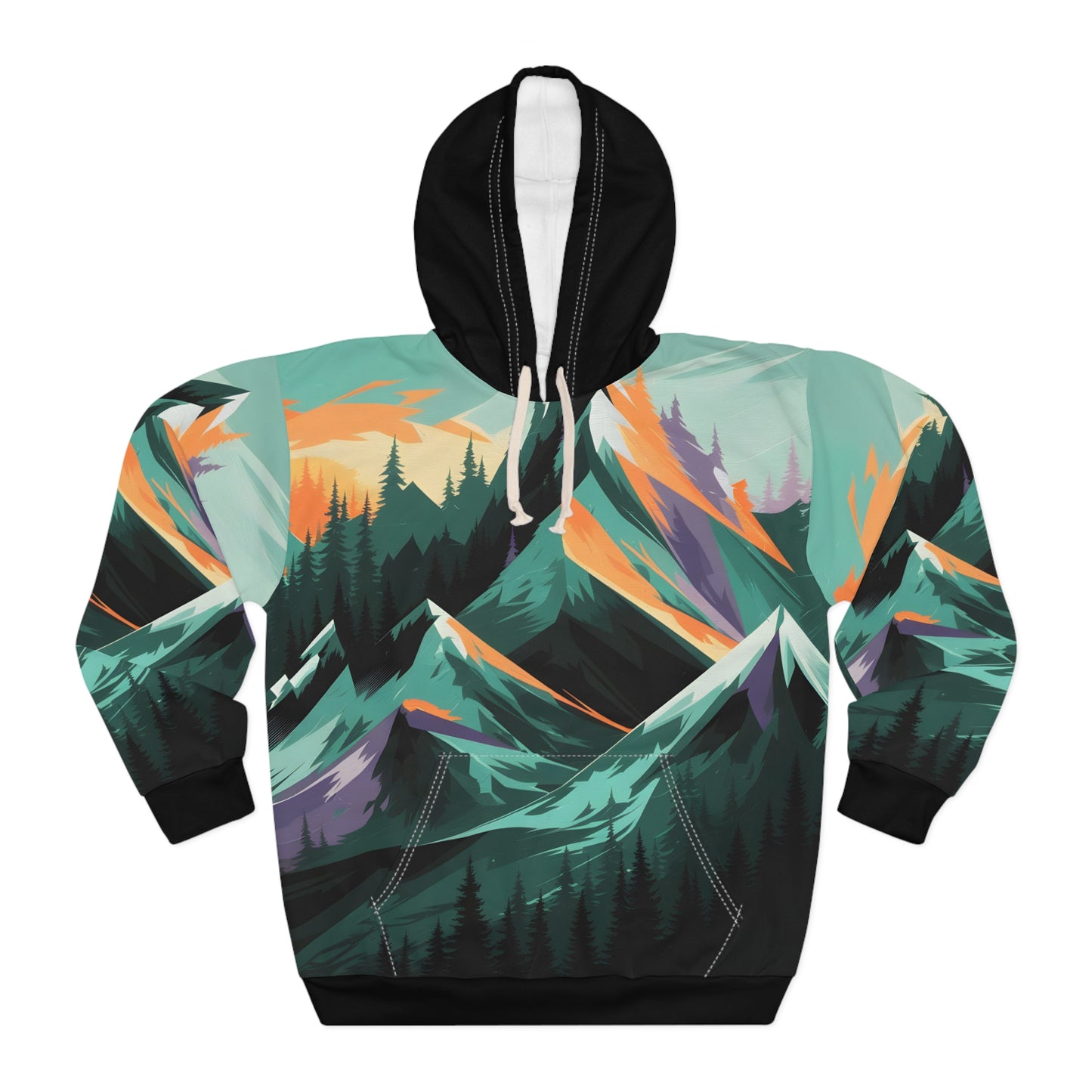 Dreamscape Range All Over Print Pullover Hoodie Warm Outdoor Adventure Apparel