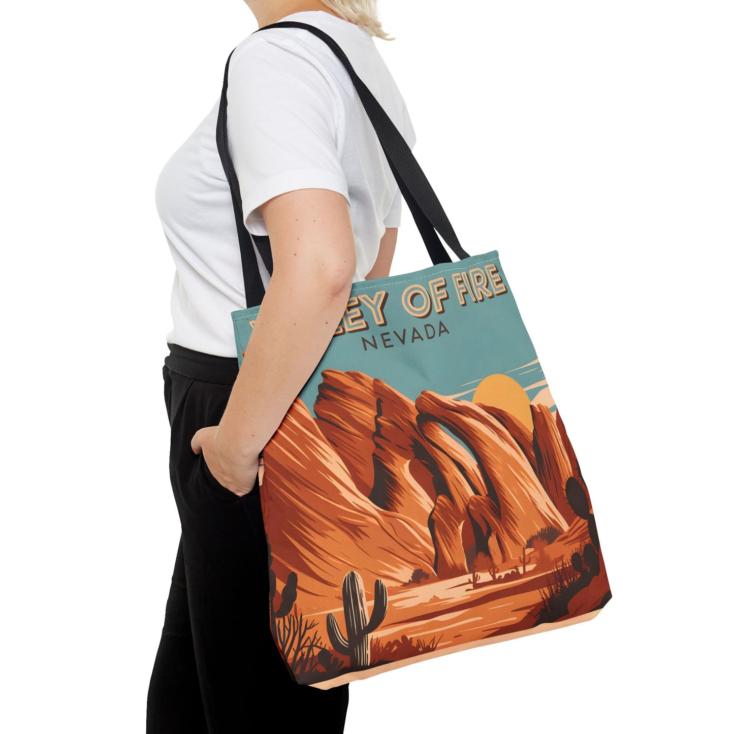 Valley of Fire Nevada All Over Print Tote Bag Desert Landscape Art Travel Gift