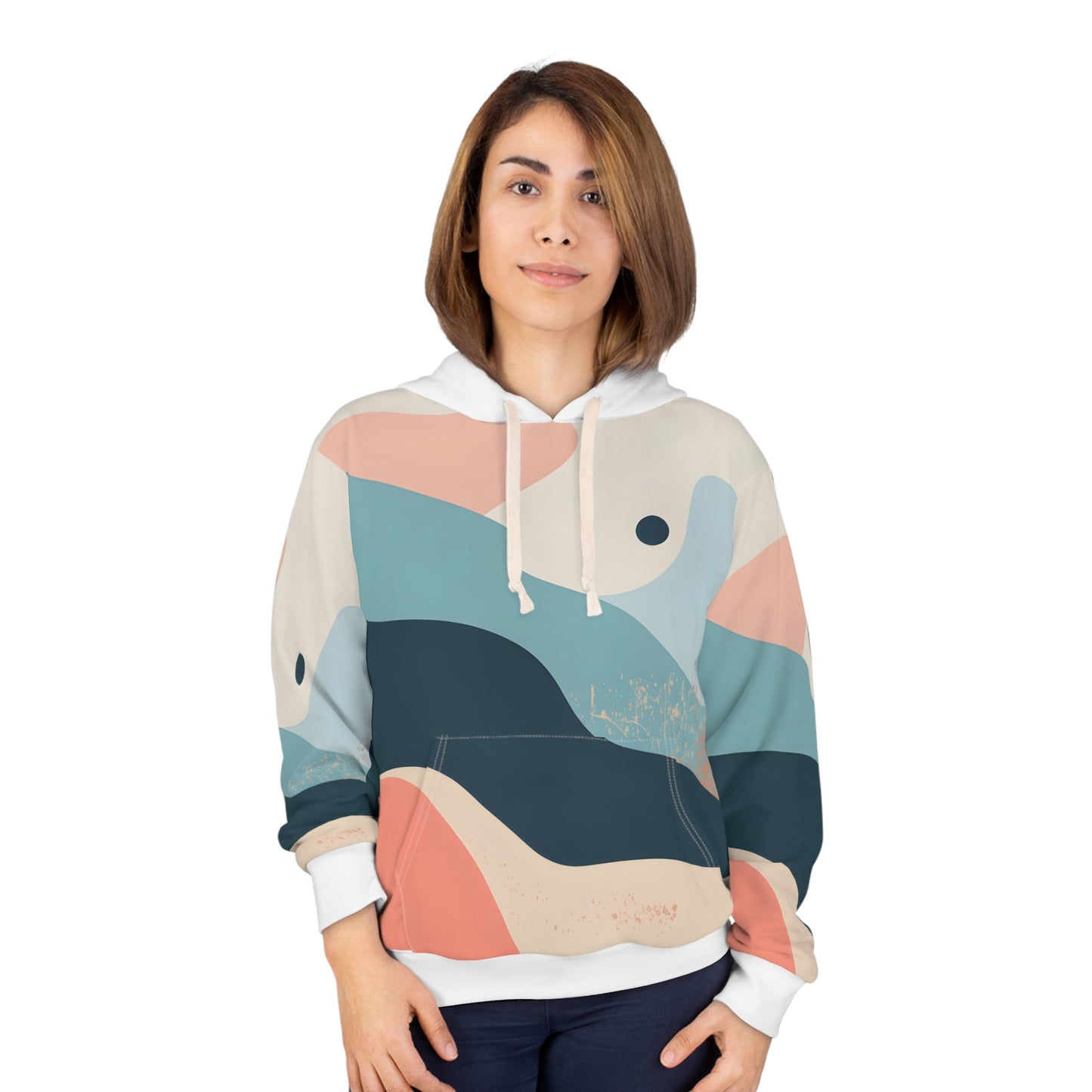 Silent Pulse All Over Print Pullover Hoodie Inspired Outdoor Travel Apparel