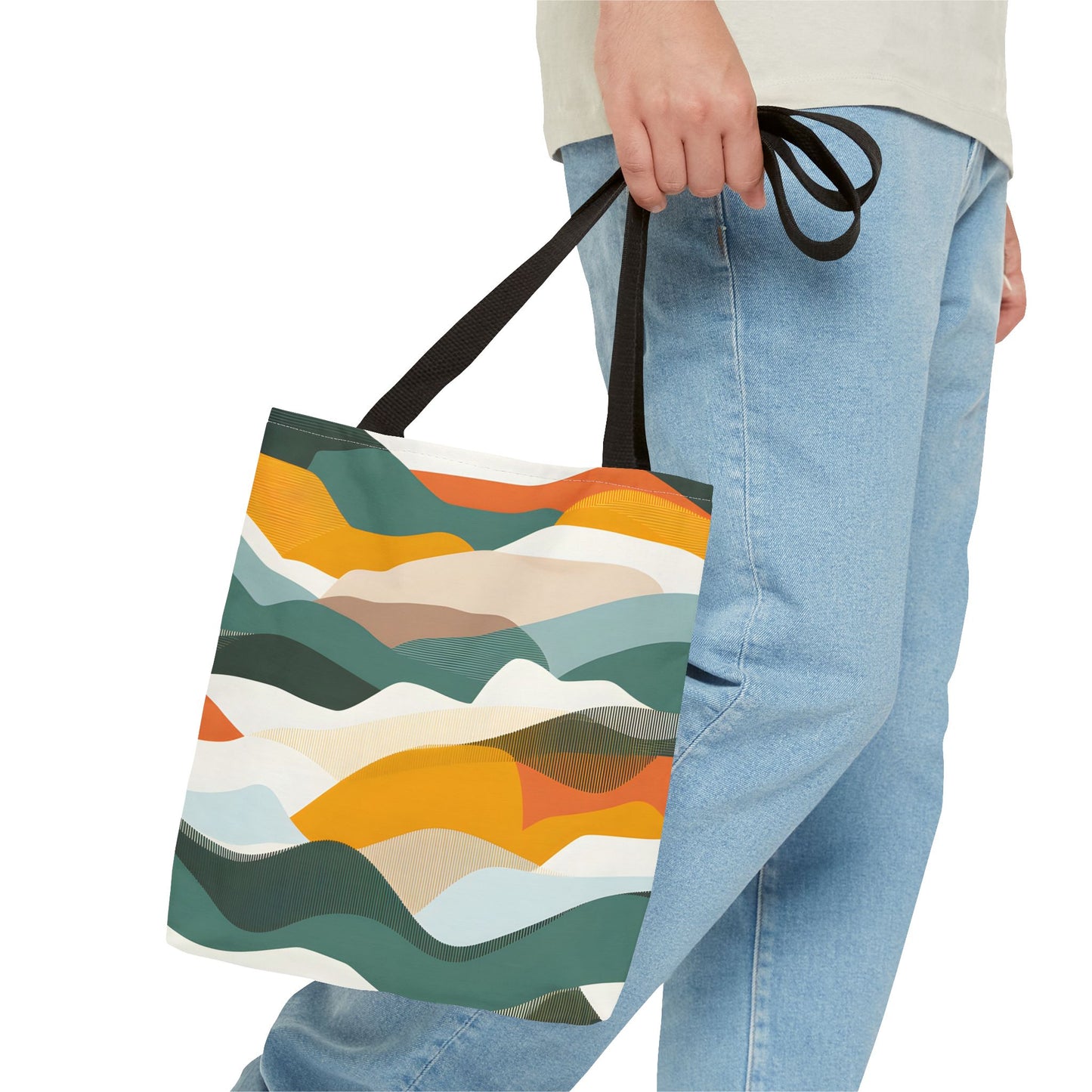Sunset Geometry Tote Bag Stylish Handbag for Everyday Use - Tote Bag