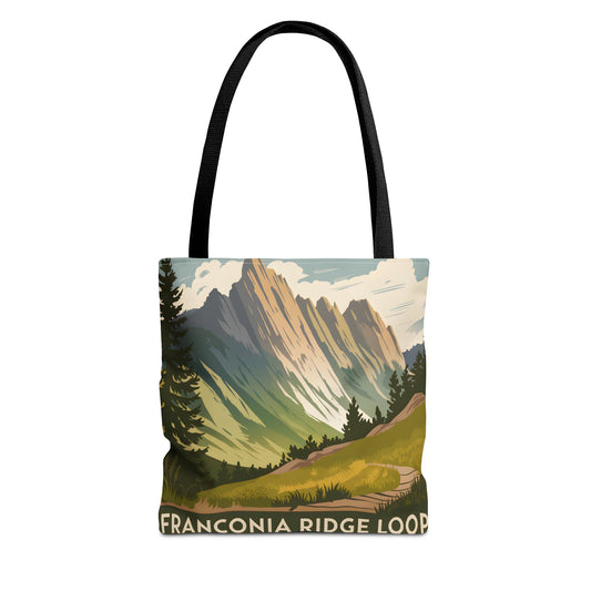 Franconia Ridge Loop Tote Bag New Hampshire Mountain Landscape All Over Print