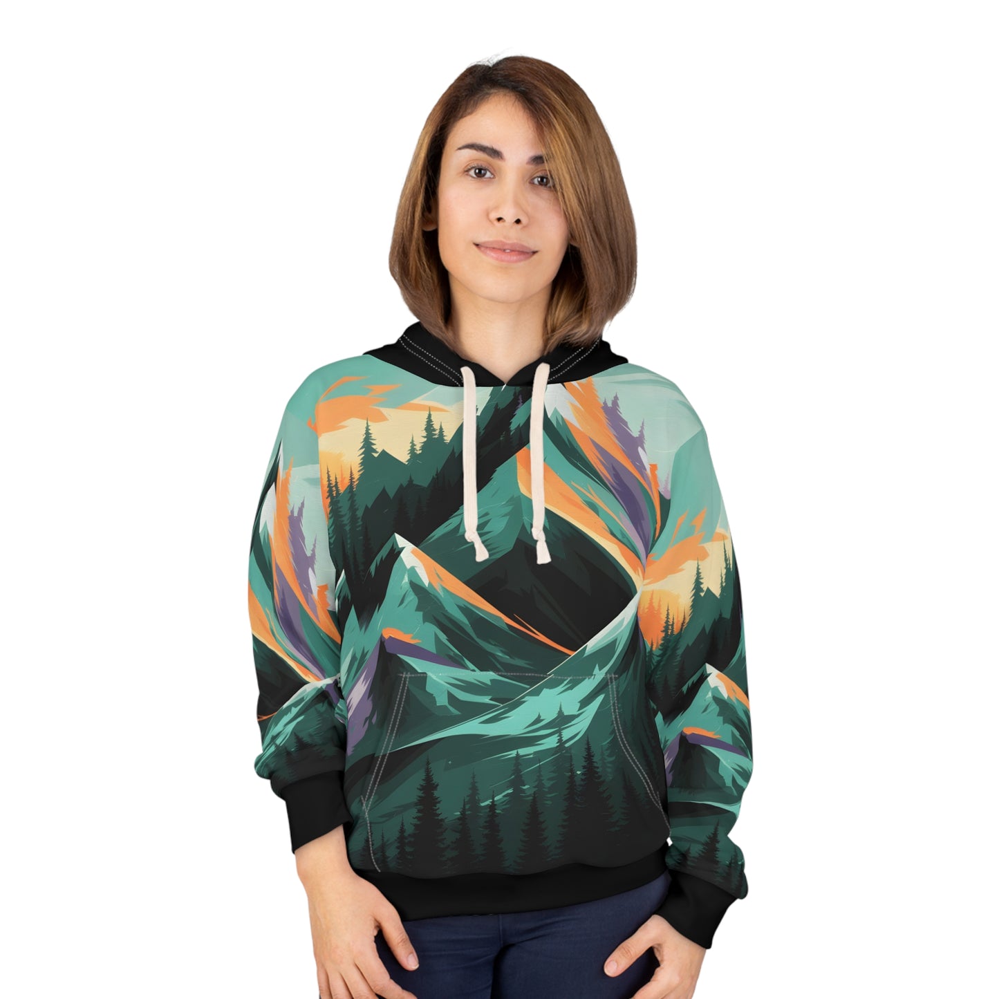Dreamscape Range All Over Print Pullover Hoodie Warm Outdoor Adventure Apparel