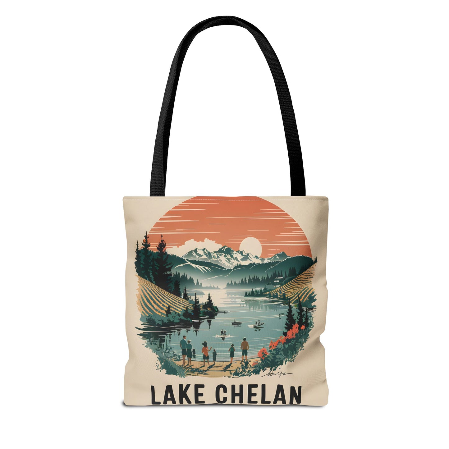 Lake Chelan Washington Scenic Tote Bag All Over Print Outdoor Adventure