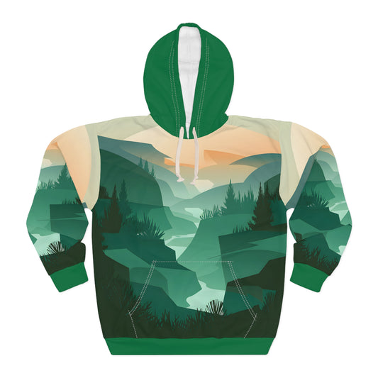 Lush Range All Over Print Hoodie Travel Outdoor Apparel National Parks Nature