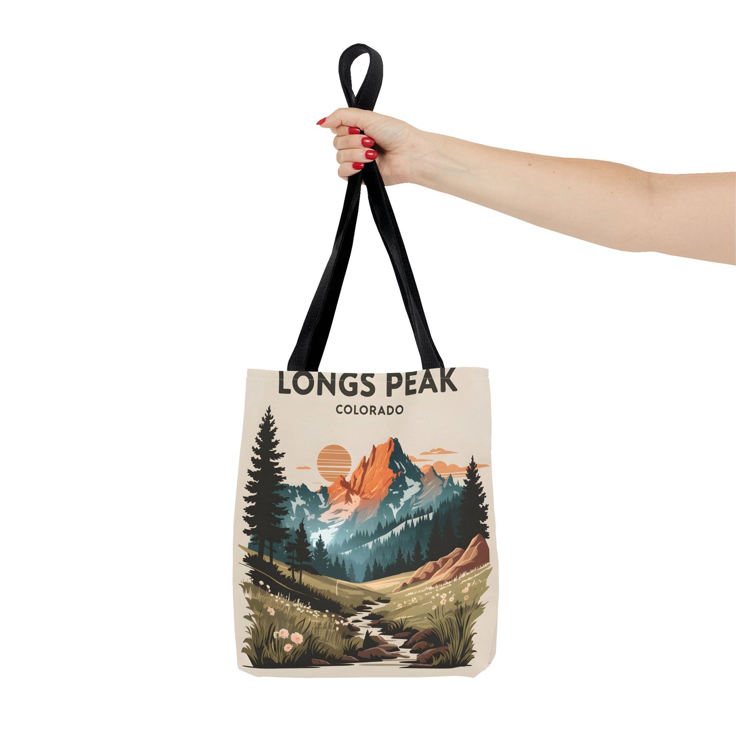 Longs Peak Colorado All Over Print Tote Bag Mountain Landscape Nature Classic
