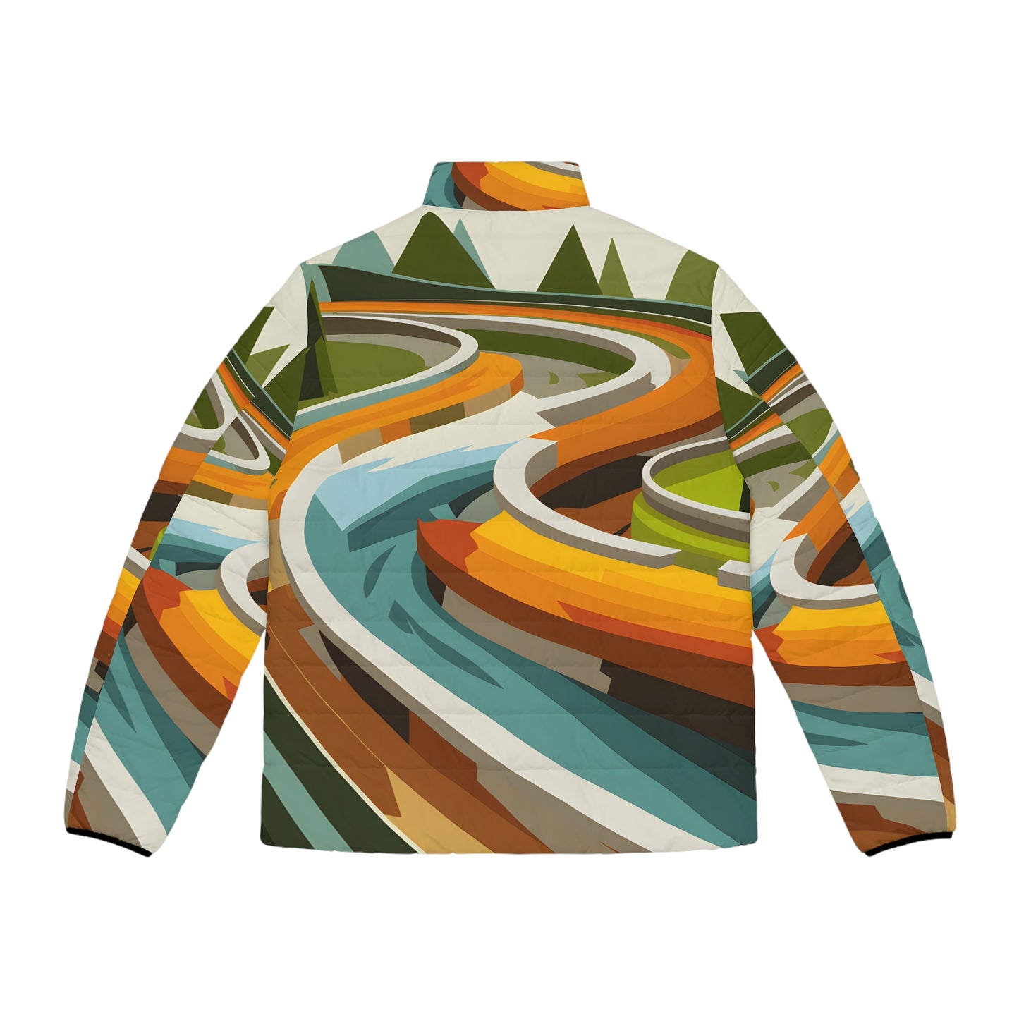 Puffer Jacket for Outdoor Adventures with Circle Trail Design