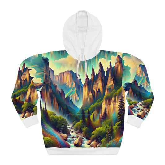 All-Over Print Hoodie Featuring Stunning Zion National Park Landscape Art