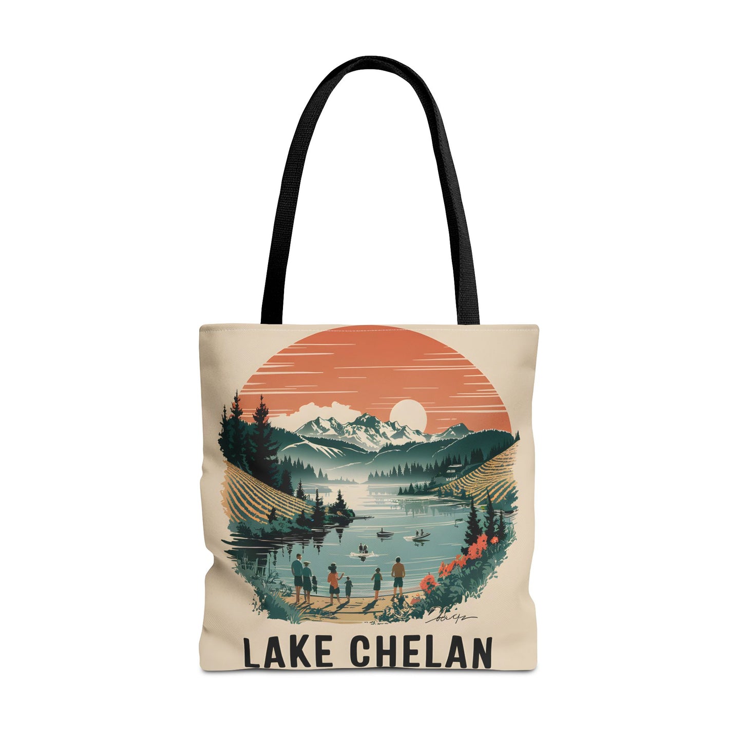 Lake Chelan Washington Scenic Tote Bag All Over Print Outdoor Adventure