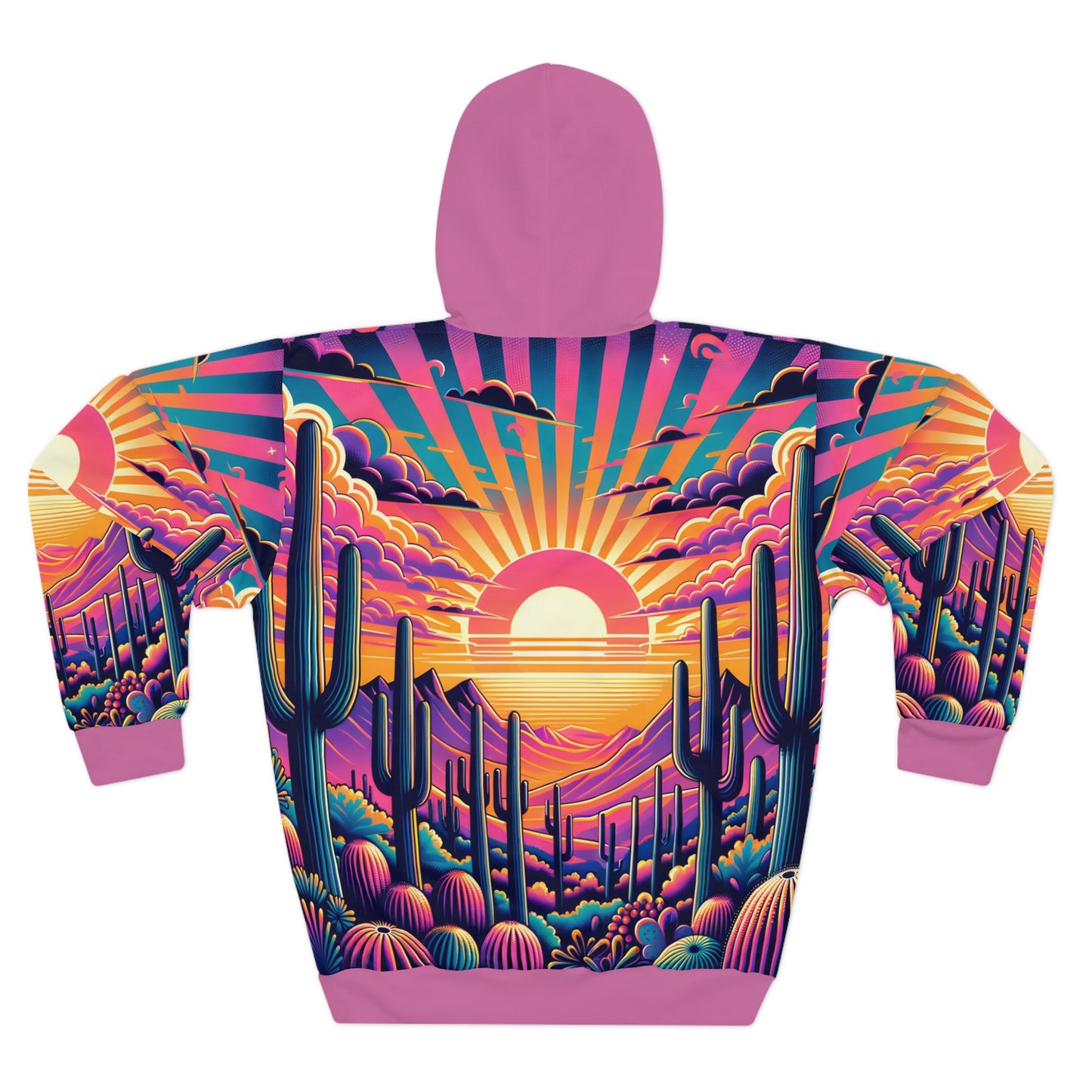 Saguaro National Park Hoodie All Over Print Desert Graphic Adventure Pullover