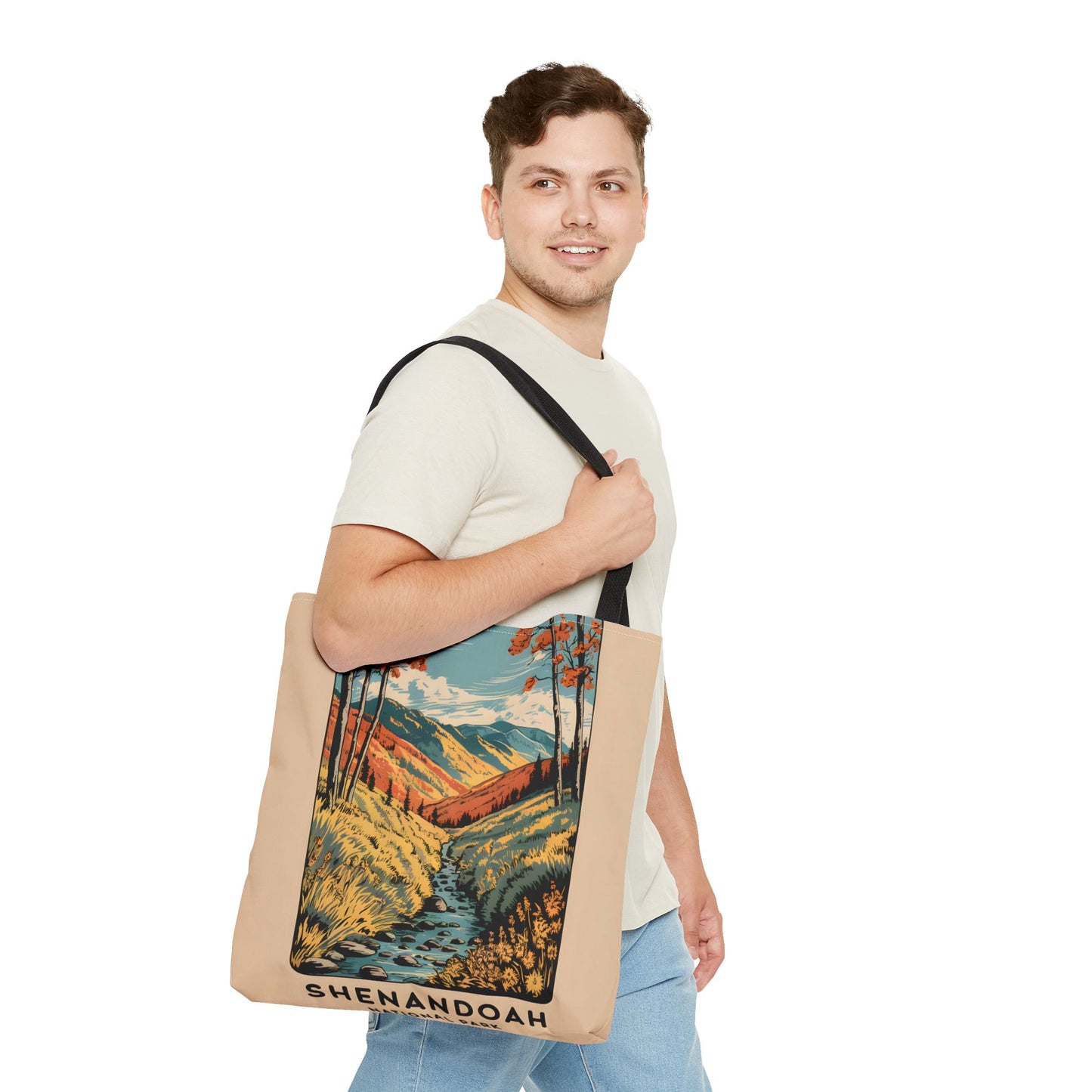 Shenandoah Tote Bag Scenic Mountain Print Nature Hiking Gift Adventure Art