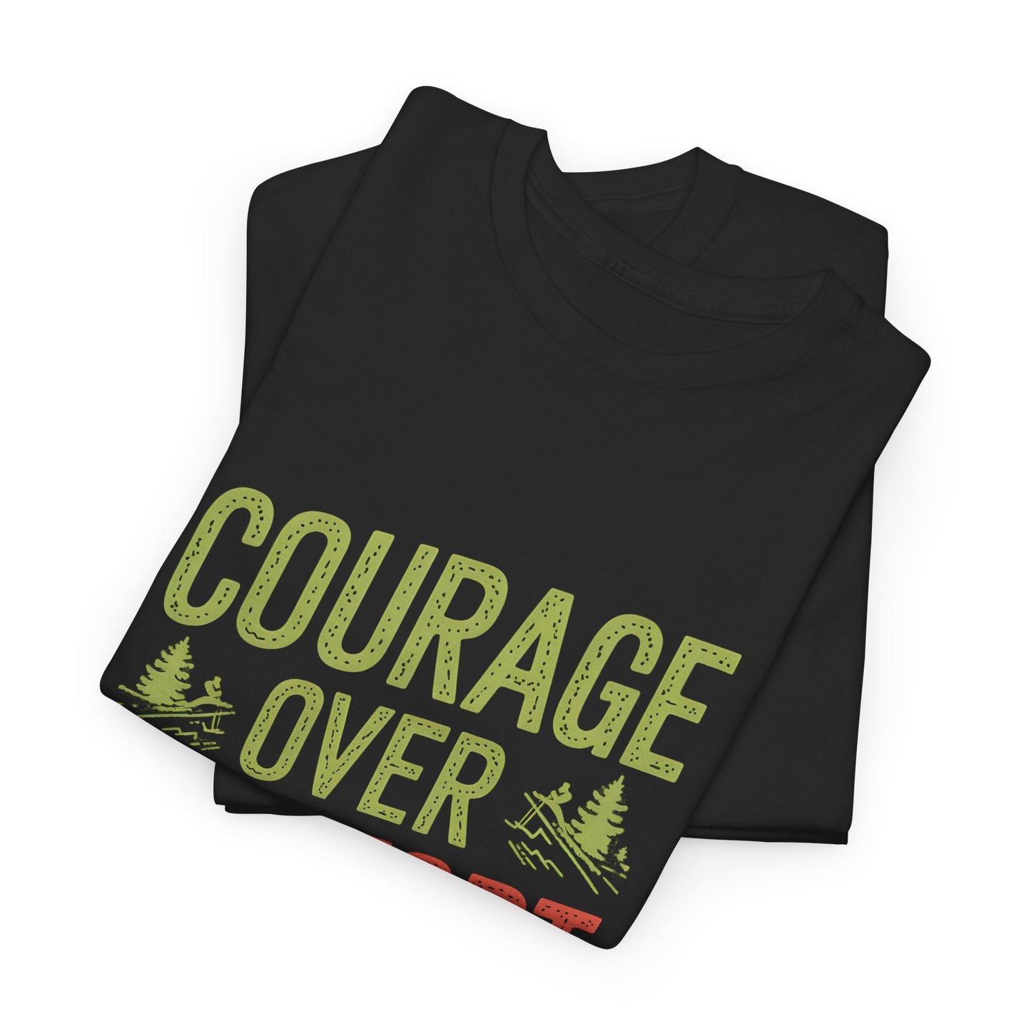 Courage Over Comfort Adventure Tee for Outdoor Enthusiasts Short Sleeve Shirt